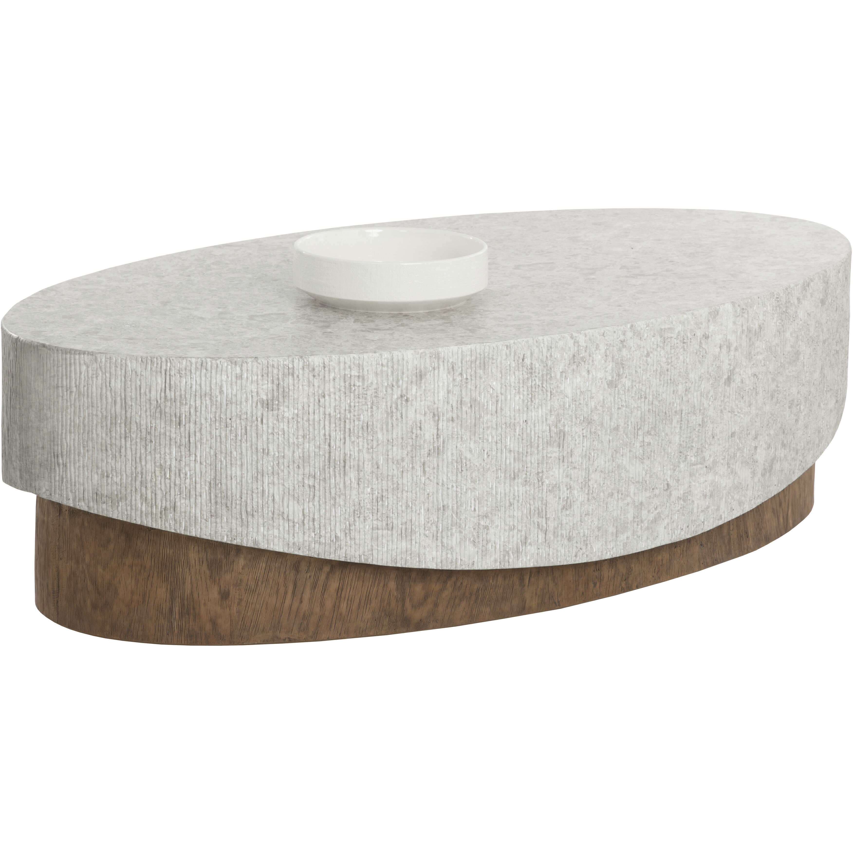 Leda 55 X 30 inch Warm Grey / Warm Brown Outdoor Coffee Table